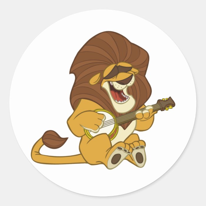 Banjo Strummin’ Lion Stickers