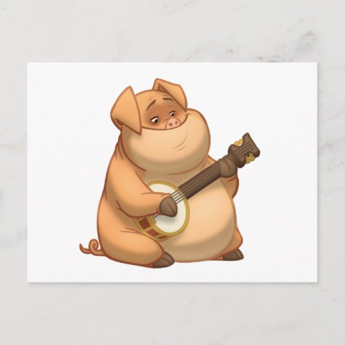 Banjo_Strummin Pig Postcard