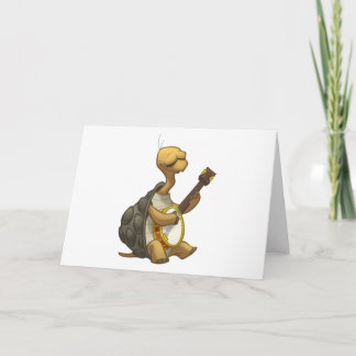 Banjo-Strummin’ Tortoise Card (Blank Inside)