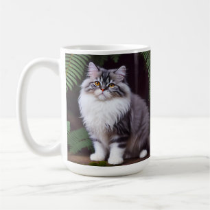 Banjo The Fluffy Gray And White Persian  Coffee Mug