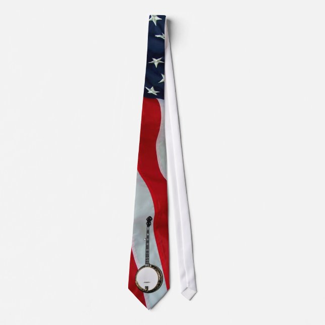 BANJO-TIE-AMERICAN FLAG NECK TIE (Front)