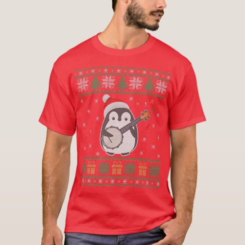 Banjo Ugly Christmas Sweater Penguin Xmas Family M