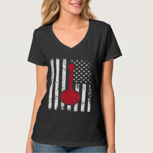 Banjo Usa America Flag Distressed Vintage T-Shirt
