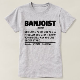 Banjoist Noun Definition Cool Jazz Lover Sarcastic T-Shirt