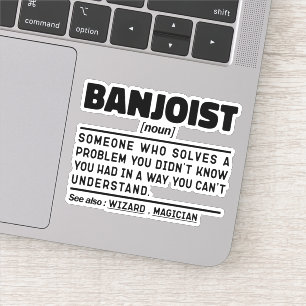 Banjoist Noun Definition Orchestra Member Musician Sticker