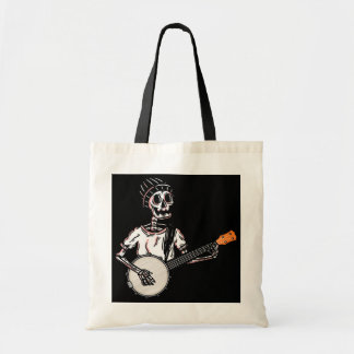 Banjoists Banjo Lover Halloween Dancing Skeleton Tote Bag