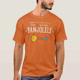 Banjolele Banjo Ukulele Funny Print T-Shirt