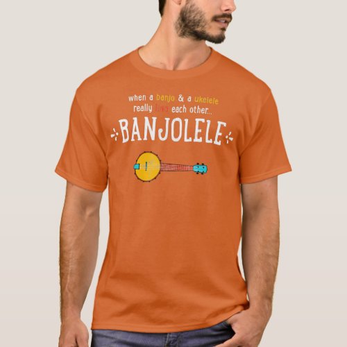 Banjolele Banjo Ukulele Funny Print  T_Shirt