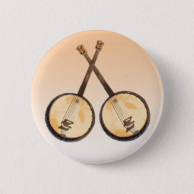 Banjos Musical Instrument Button (Front)