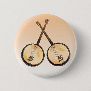 Banjos Musical Instrument Button
