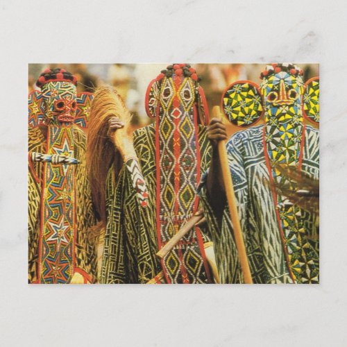Banjouge dancers Cameroon Postcard
