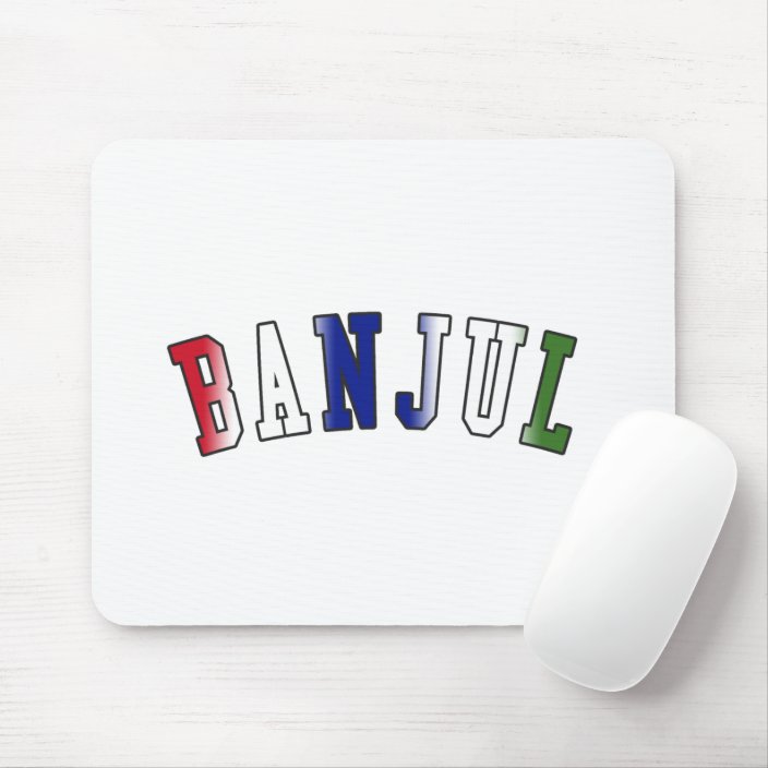 Banjul in Gambia National Flag Colors Mouse Pad