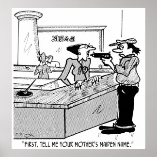 Bank Cartoon 2922 Poster