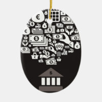 Bank Ceramic Ornament