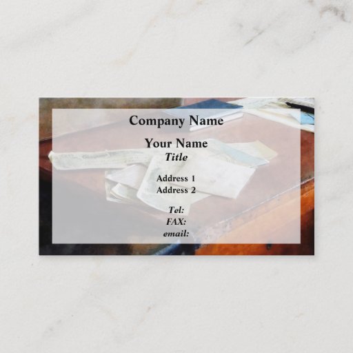 Customizable Bank Checks Dated 1923 Business Card Templates