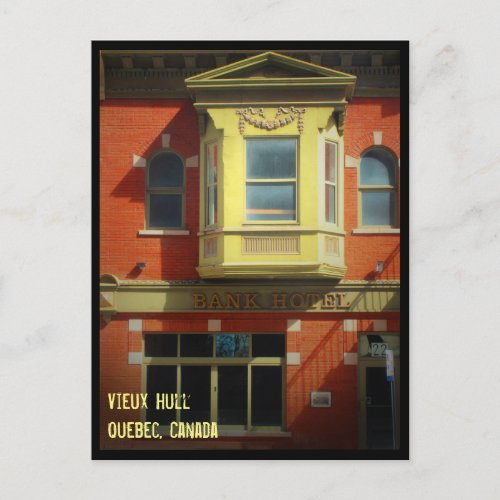 Bank Hotel Architecture Downtown Vieux Hull Postcard