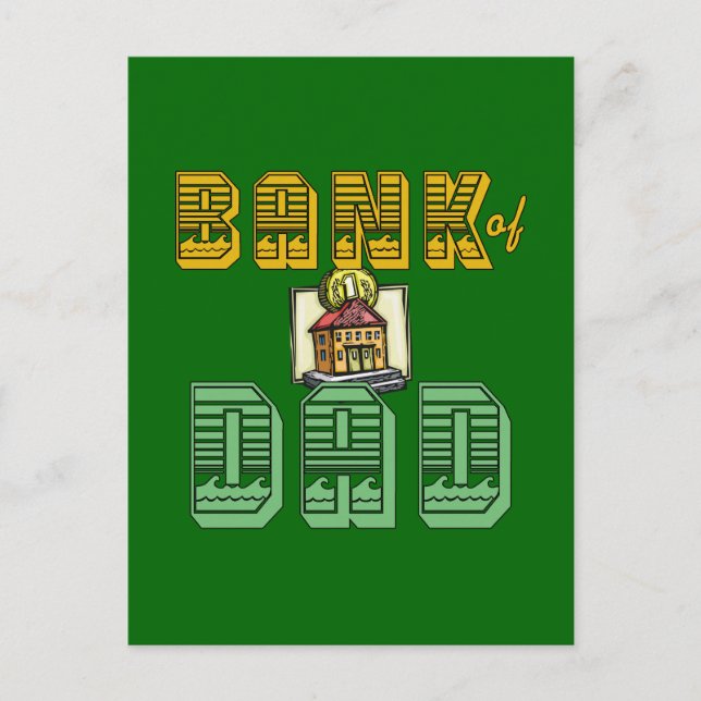 Bank of Dad Father's Day Products Postcard (Front)