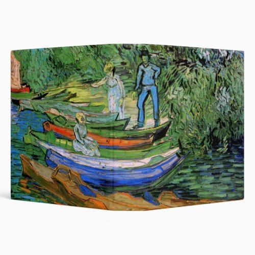Bank of the Oise at Auvers by Vincent van Gogh 3 Ring Binder