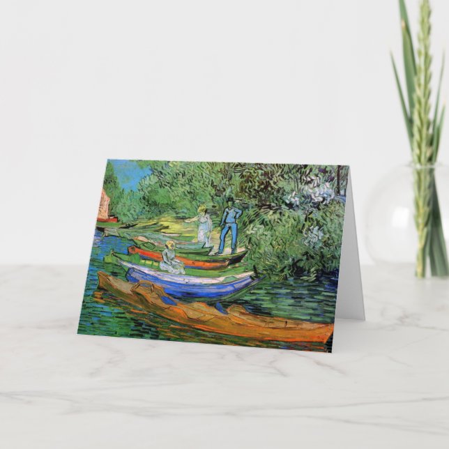 Bank of the Oise at Auvers by Vincent van Gogh Card (Front)