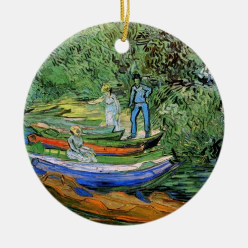 Bank of the Oise at Auvers by Vincent van Gogh Ceramic Ornament