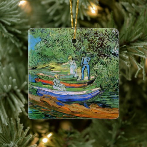 Bank of the Oise at Auvers by Vincent van Gogh Ceramic Ornament