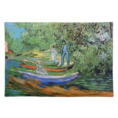 Bank of the Oise at Auvers by Vincent van Gogh Cloth Placemat