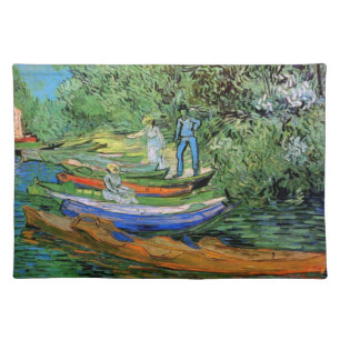 Bank of the Oise at Auvers by Vincent van Gogh Cloth Placemat