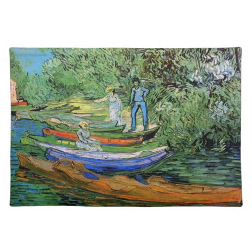 Bank of the Oise at Auvers by Vincent van Gogh Cloth Placemat