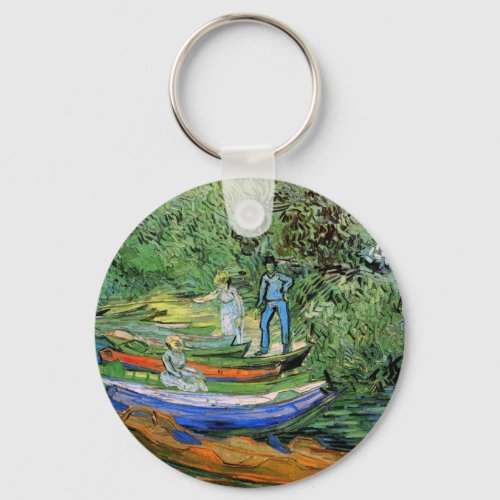 Bank of the Oise at Auvers by Vincent van Gogh Keychain