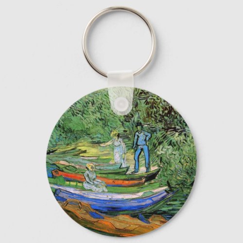 Bank of the Oise at Auvers by Vincent van Gogh Keychain