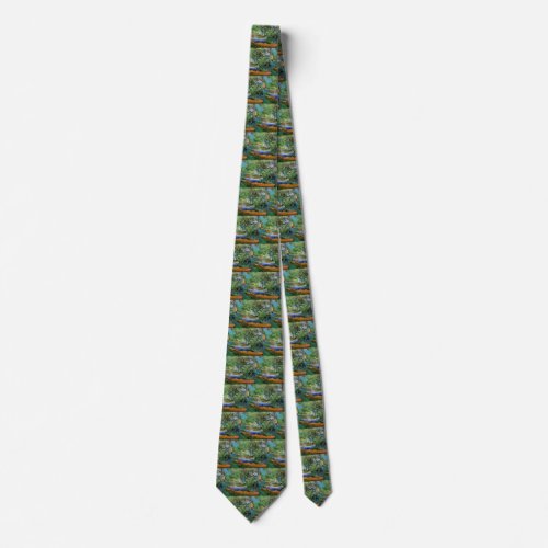 Bank of the Oise at Auvers by Vincent van Gogh Neck Tie