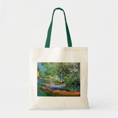 Bank of the Oise at Auvers by Vincent van Gogh Tote Bag
