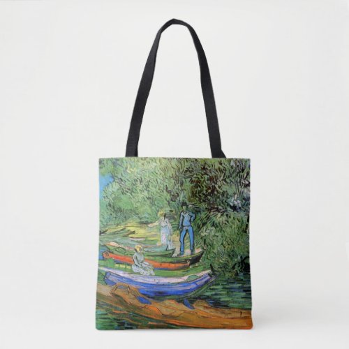 Bank of the Oise at Auvers by Vincent van Gogh Tote Bag