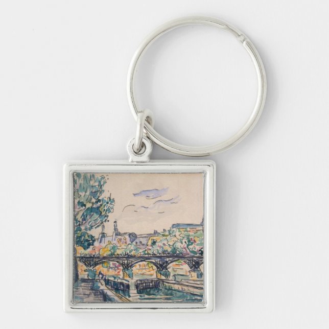 Bank of the Seine near the Pont des Arts Keychain (Front)