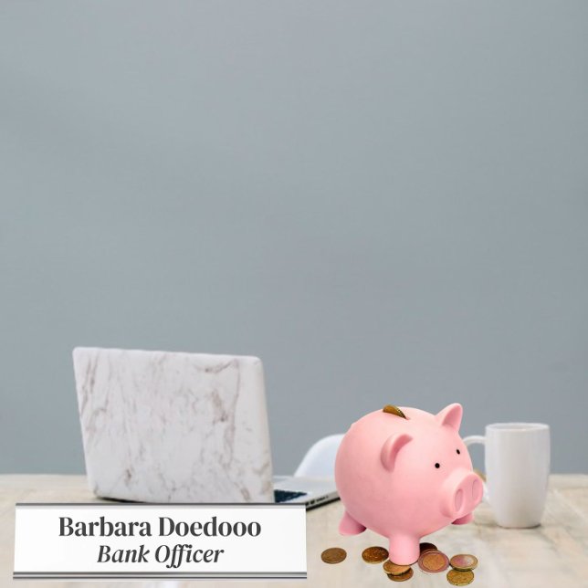 Bank Officer White Desk Name Plate (Creator Uploaded)