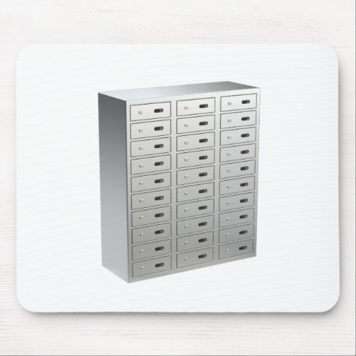 Bank safety deposit boxes mouse pad