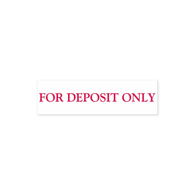 Bank stamp - For Deposit only (Design)