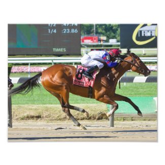 Bank Sting Winning the Critical Stakes Photo Print