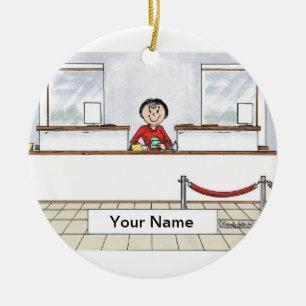 Bank Teller - Female Ceramic Ornament