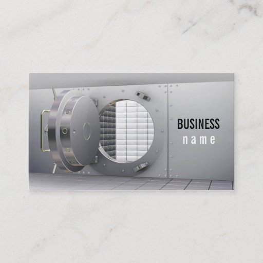 Customizable Bank Vault Business Card