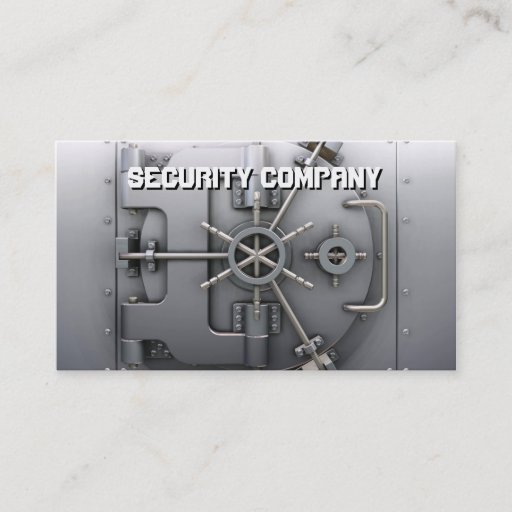 Customizable Bank vault business card
