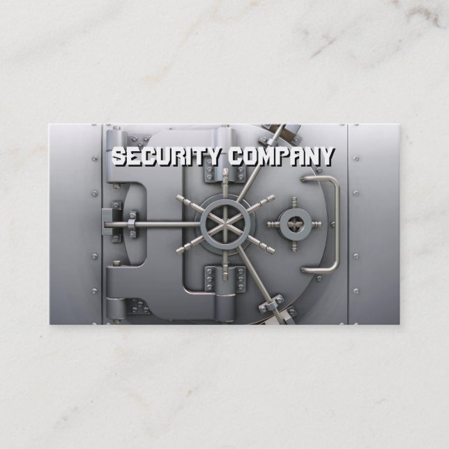 Bank vault business card (Front)