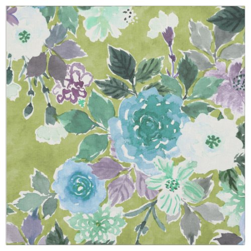 BANKED in LIME Floral Fabric