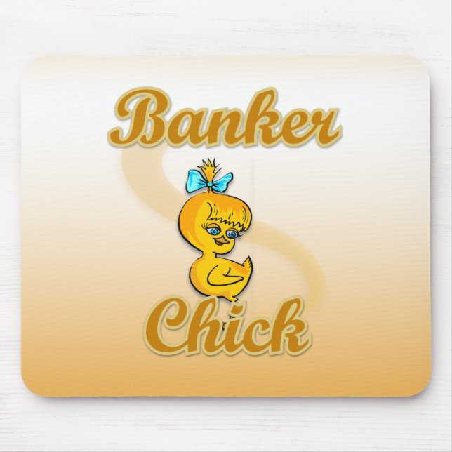 Banker Chick Mouse Pad (Front)