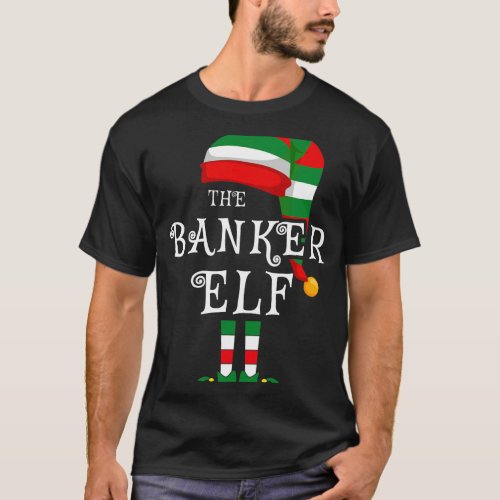 Banker Gifts Elf Family Christmas Matching Pajamas T_Shirt