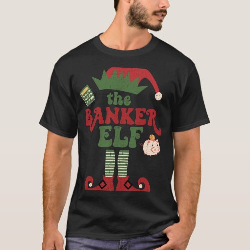 Banker Gifts Elf Family Matching Group Christmas T_Shirt