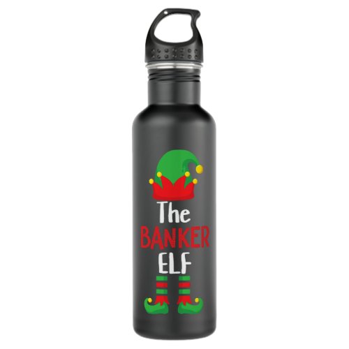Banker Gifts Elf Matching Family Group Christmas P Stainless Steel Water Bottle