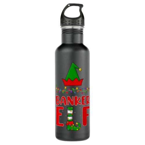 Banker Gifts Elf Matching Family Lighting Christma Stainless Steel Water Bottle