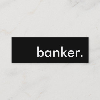 banker. mini business card