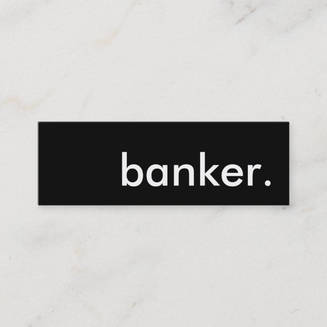banker. mini business card (Front)